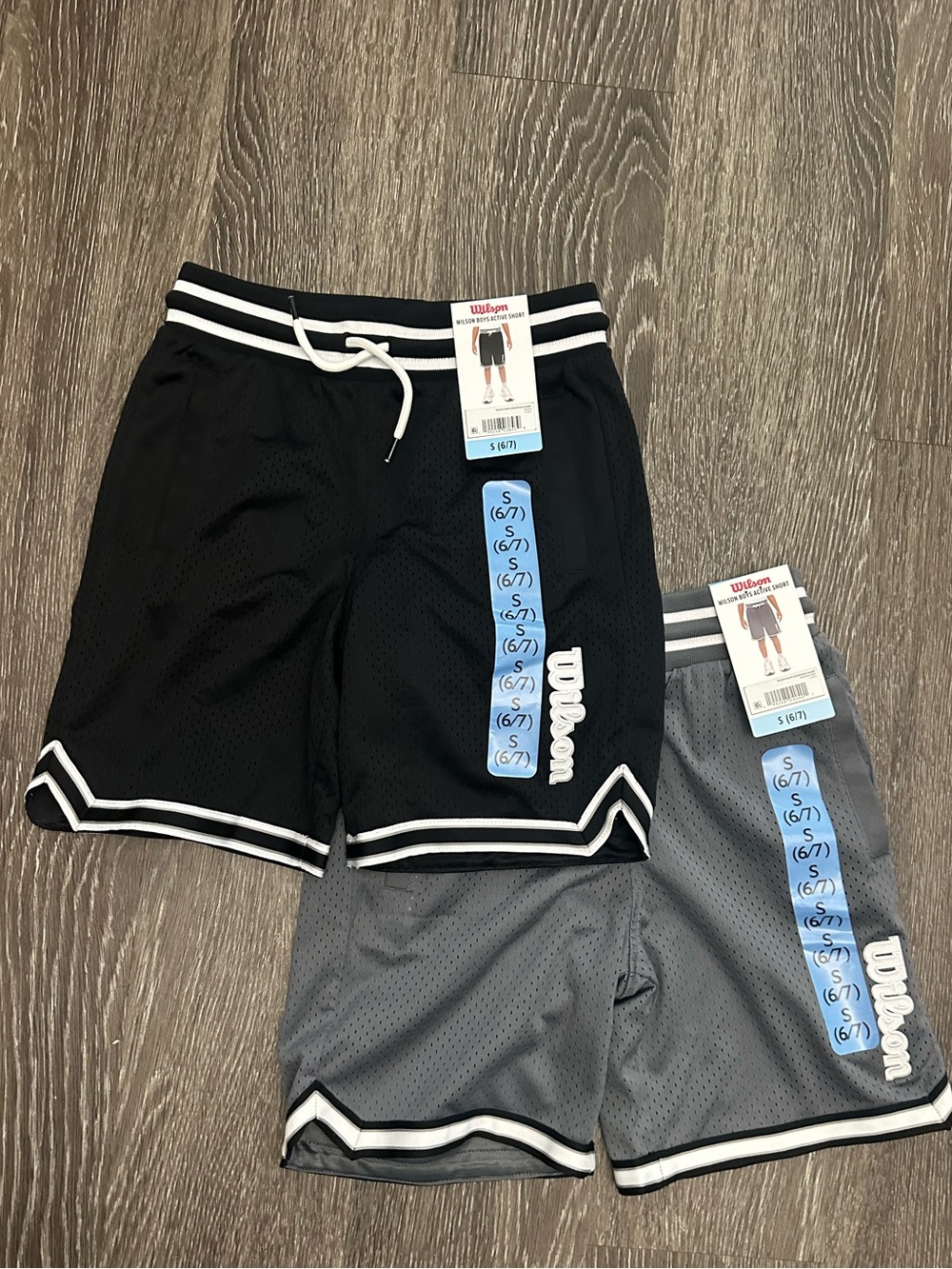 Wilson Black Athletic Mesh Shorts with White Trim